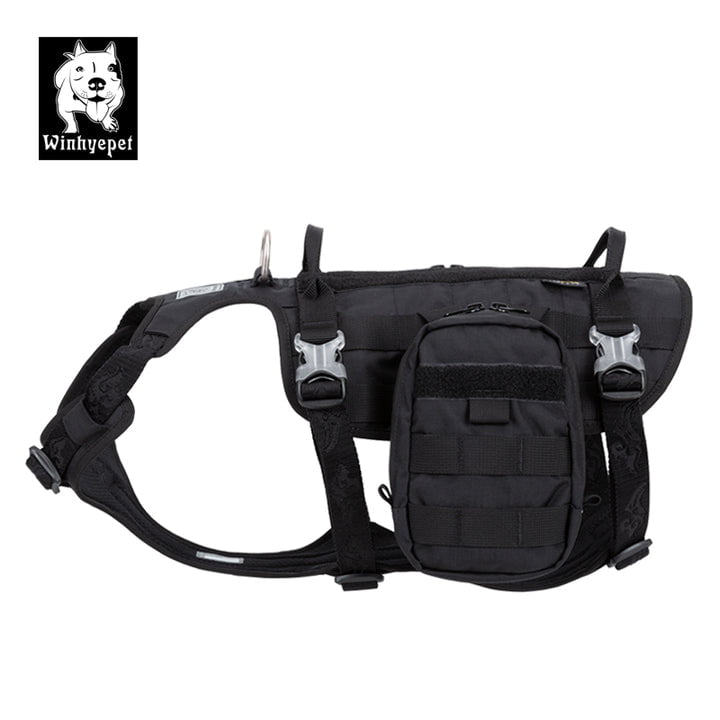 Whinhyepet Military Harness Black L Payday Deals
