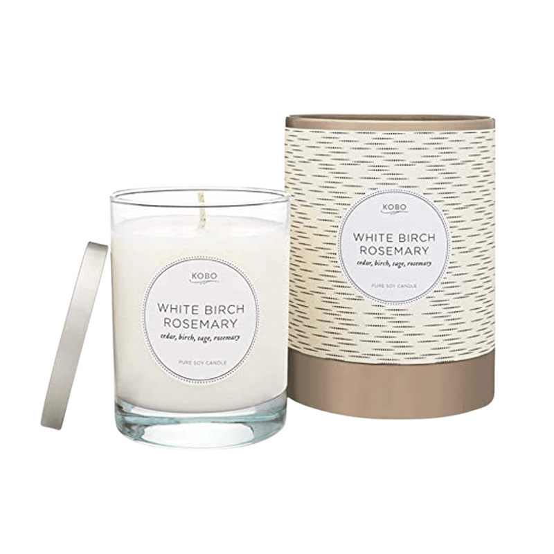 White Birch Rosemary by Kobo Pure Soy Candle 312g Payday Deals