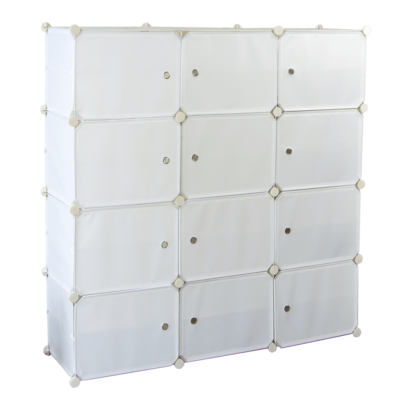 White Cube DIY Shoe Cabinet Rack Storage Portable Stackable Organiser Stand Payday Deals