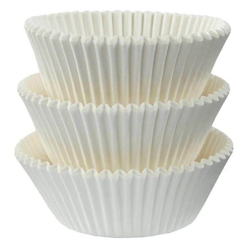 White Cupcake Cases Baking Cups 75 Pack Payday Deals