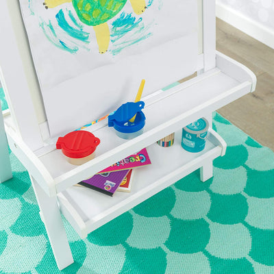 White Deluxe Wood Easel set for kids Payday Deals