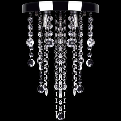 White Metal Ceiling Lamp with Crystal Beads Payday Deals