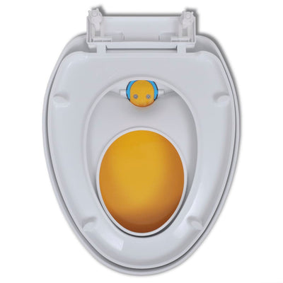 White & Yellow Soft-close Toilet Seat Adults/Children Payday Deals