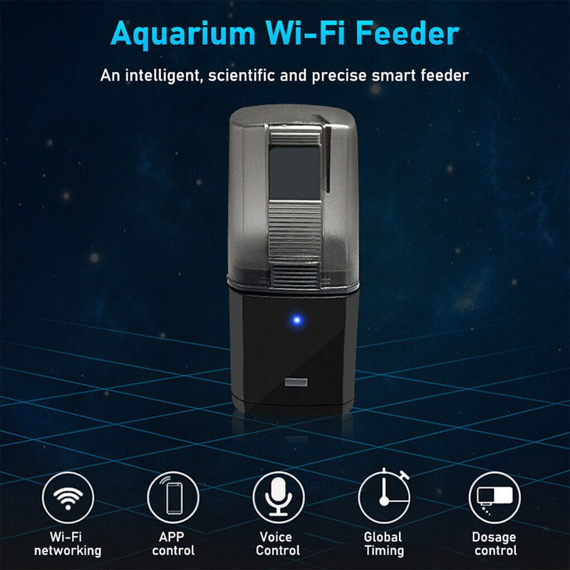 WiFi Automatic Fish Food Feeder Pet Feeding Aquarium Tank Pond Dispenser USB Payday Deals