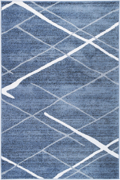 Windjana Abstract Stripe Blue Rug 200x290cm Payday Deals