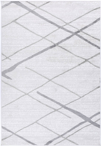 Windjana Abstract Stripe Silver Rug 160x230cm Payday Deals