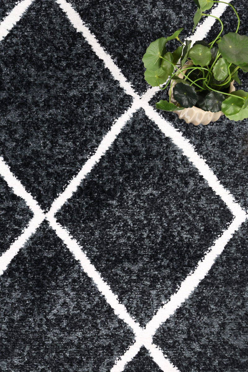 Windjana Diamond Charcoal Rug 160x230cm Payday Deals