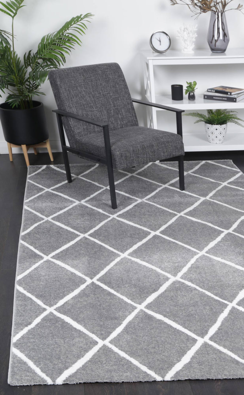 Windjana Diamond Grey Rug 160x230cm Payday Deals