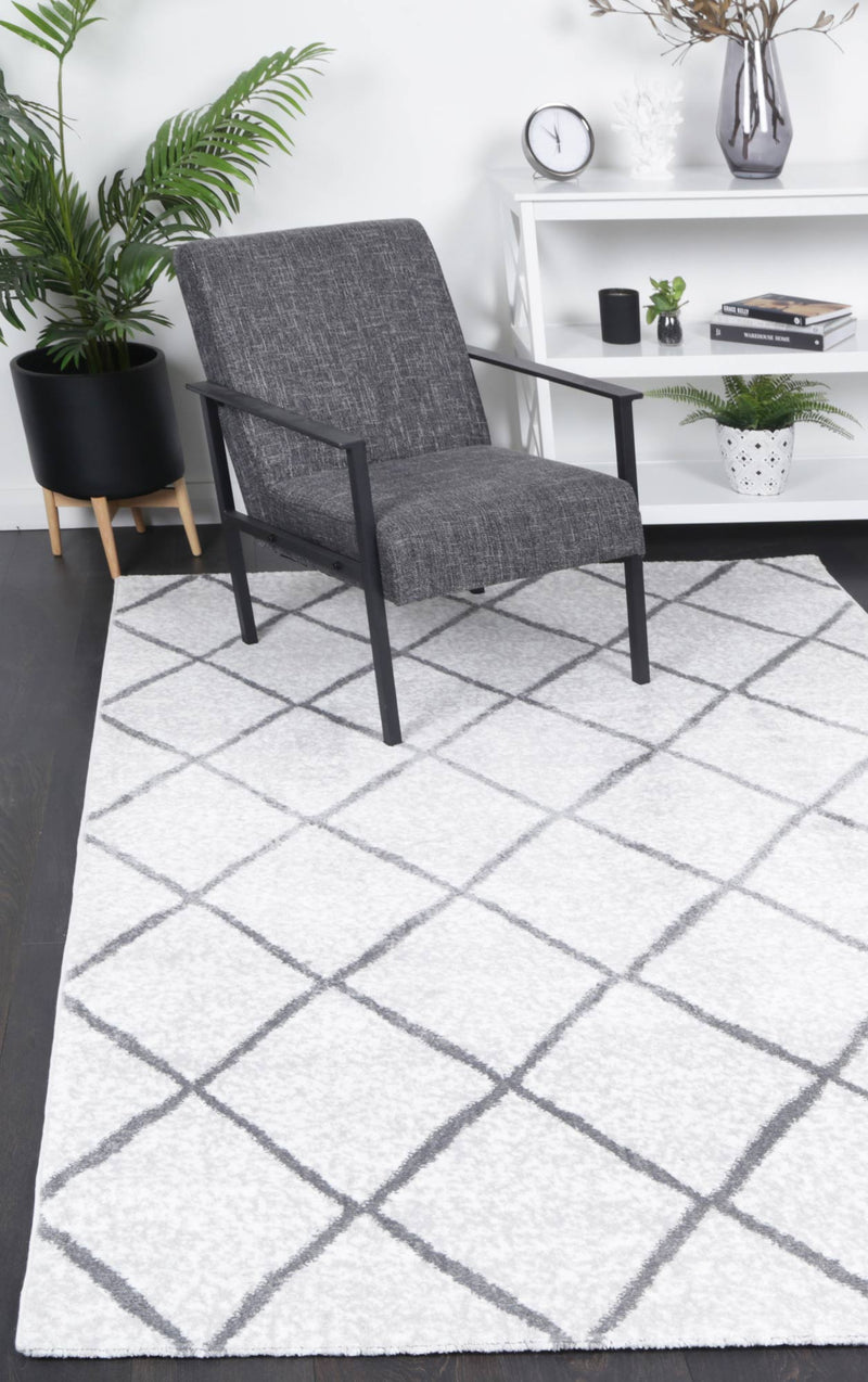 Windjana Diamond Silver Rug 160x230cm Payday Deals