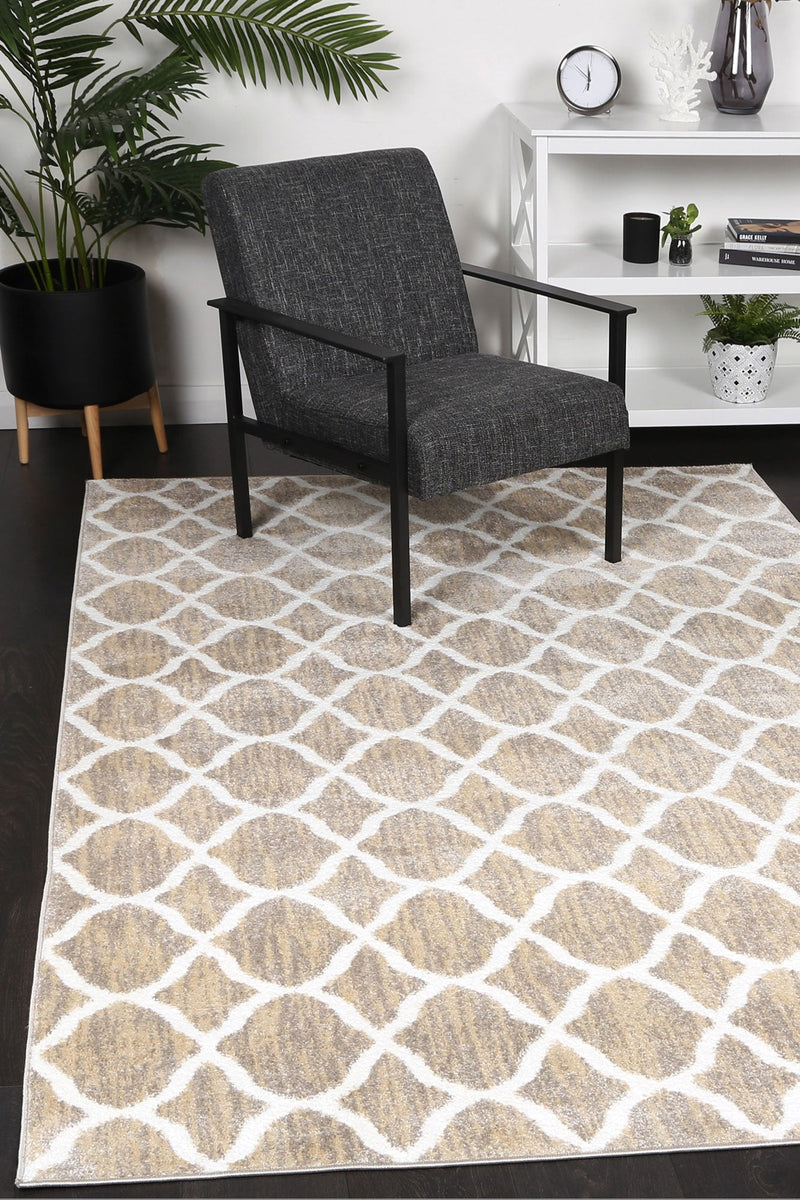 Windjana Lattice Latte Rug 80x150cm Payday Deals