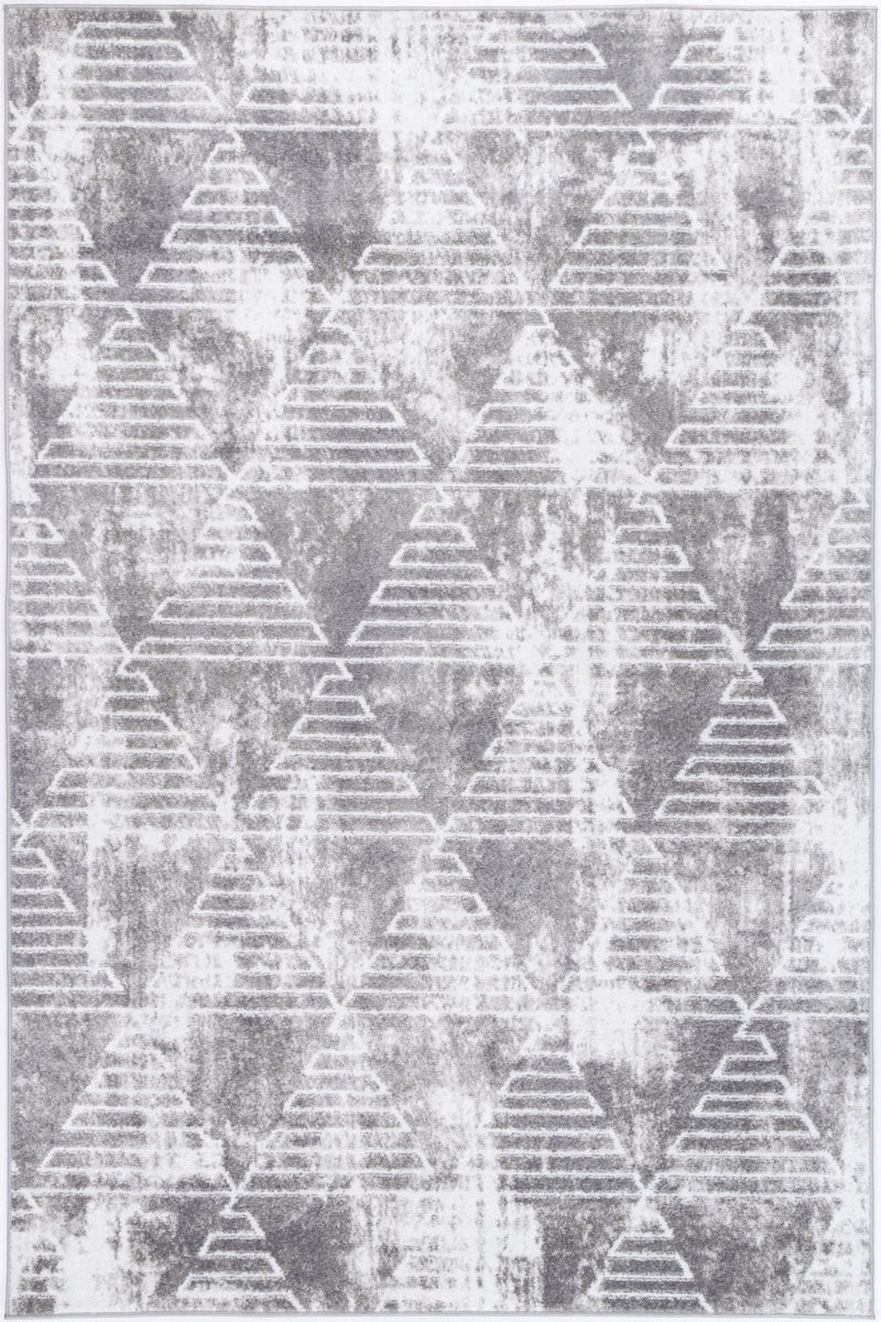 Windjana Transitional Geometric Silver Rug 240x330cm Payday Deals