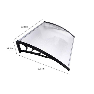 Window Door Awning Outdoor Canopy UV Patio Sun Shield Rain Cover DIY 1M X 1.2M Payday Deals