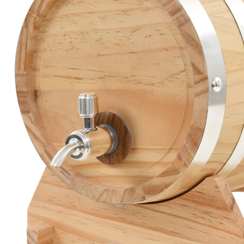 Wine Barrel with Tap Solid Pinewood 6 L Payday Deals