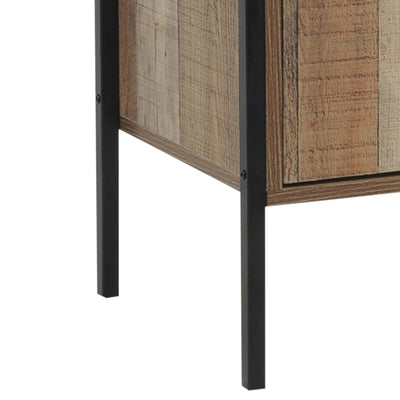Wine Cabinet with 2 Strorage and open Selves Bar Cabinet Cupboard in Oak Colour Payday Deals