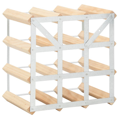Wine Rack for 12 Bottles Solid Pinewood Payday Deals