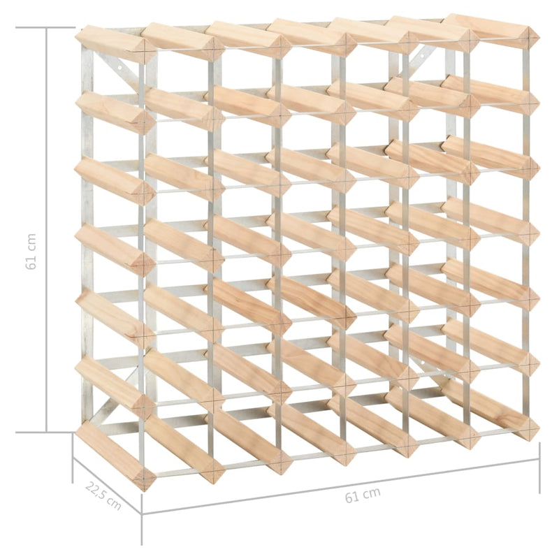 Wine Rack for 42 Bottles Solid Pinewood Payday Deals