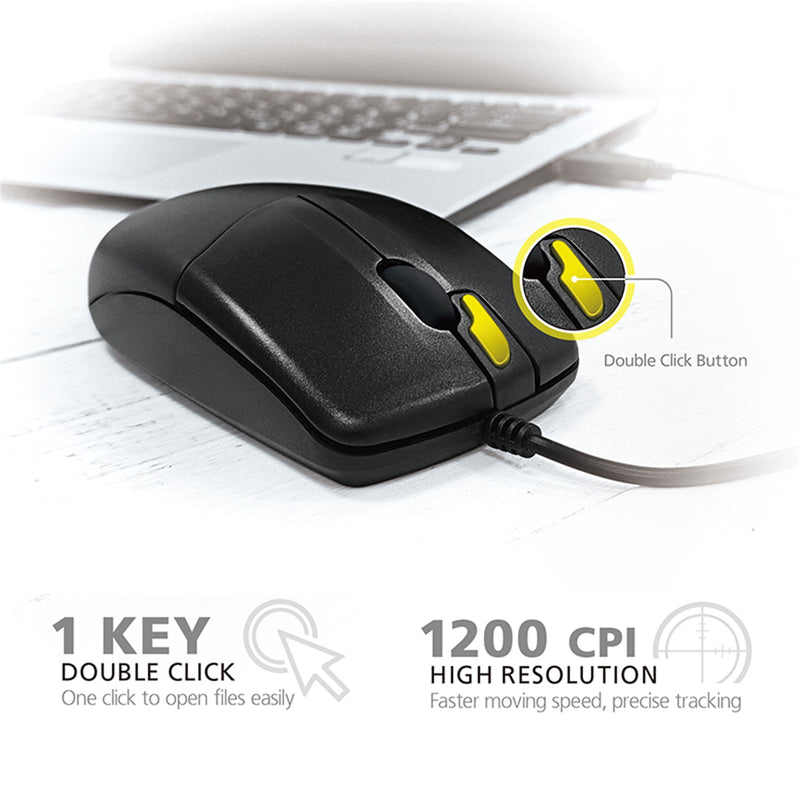 Wired Optical Mouse Computer PC Laptop Mac USB 2.0 Plug and Play Payday Deals