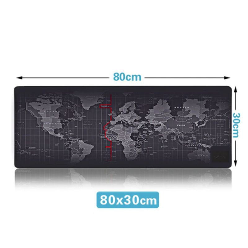 Wireless Charging Qi Mousepad 800x300x4mm Non-slip Rubber Base World Map Payday Deals