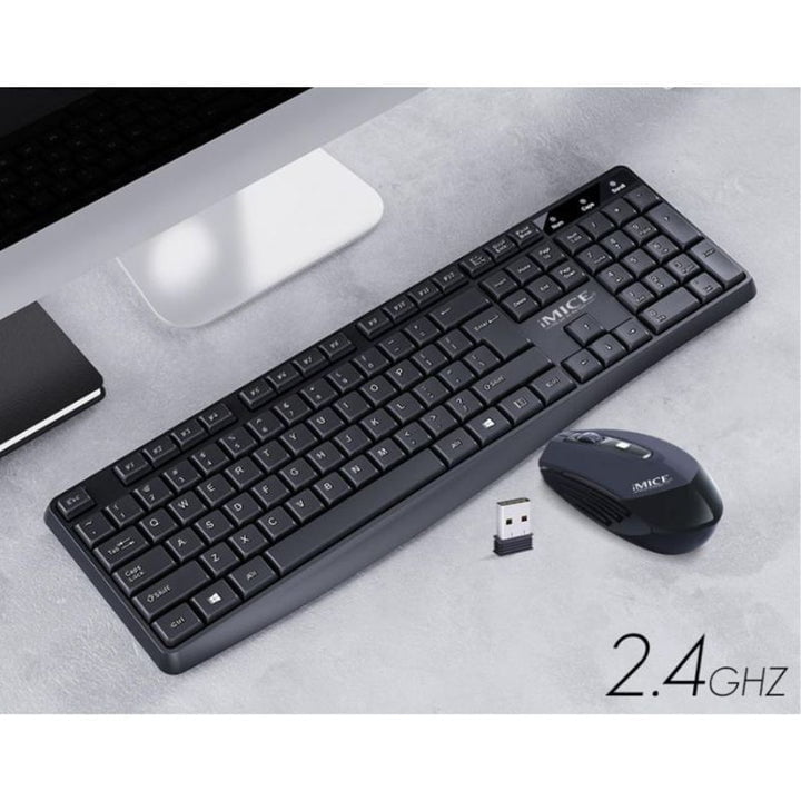 Wireless Keyboard And Mouse Combo 2.4Ghz Ergonomic Office 104 Keys Keyboard 1200DPI Mouse Payday Deals