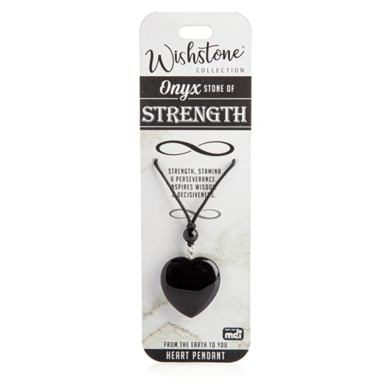 Wishstone Collection Onyx Heart Pendant Payday Deals