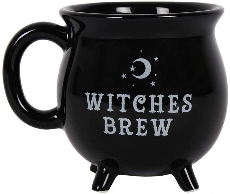 Witches Brew Black Cauldron Coffee Mug Cup With Moon & Stars Payday Deals