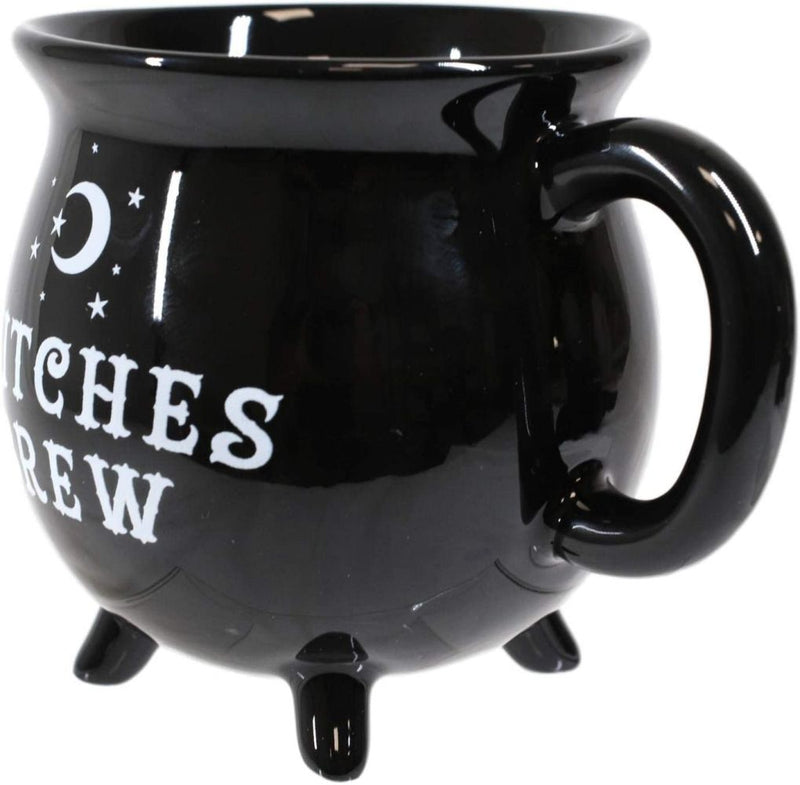 Witches Brew Black Cauldron Coffee Mug Cup With Moon & Stars Payday Deals