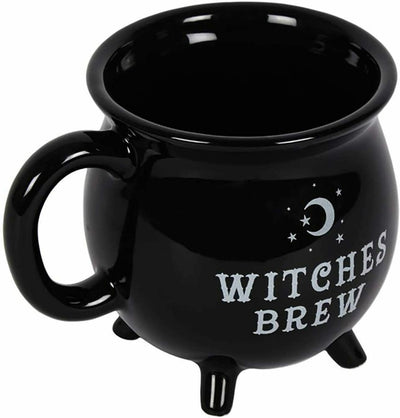 Witches Brew Black Cauldron Coffee Mug Cup With Moon & Stars Payday Deals