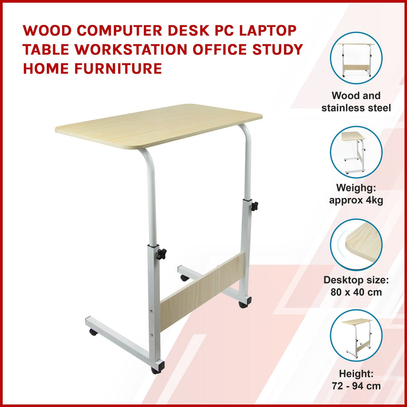 Wood Computer Desk PC Laptop Table Workstation Office Study Home Furniture Payday Deals