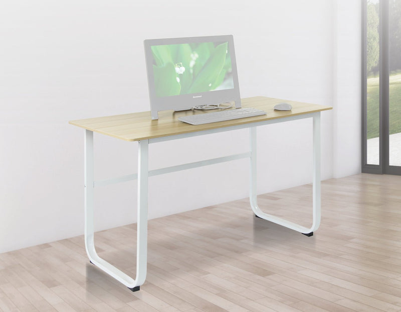Wood & Steel Solid Computer Desk Home Office Furniture Payday Deals