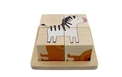 WOODEN BLOCK PUZZLE JUNGLE ANIMAL Payday Deals
