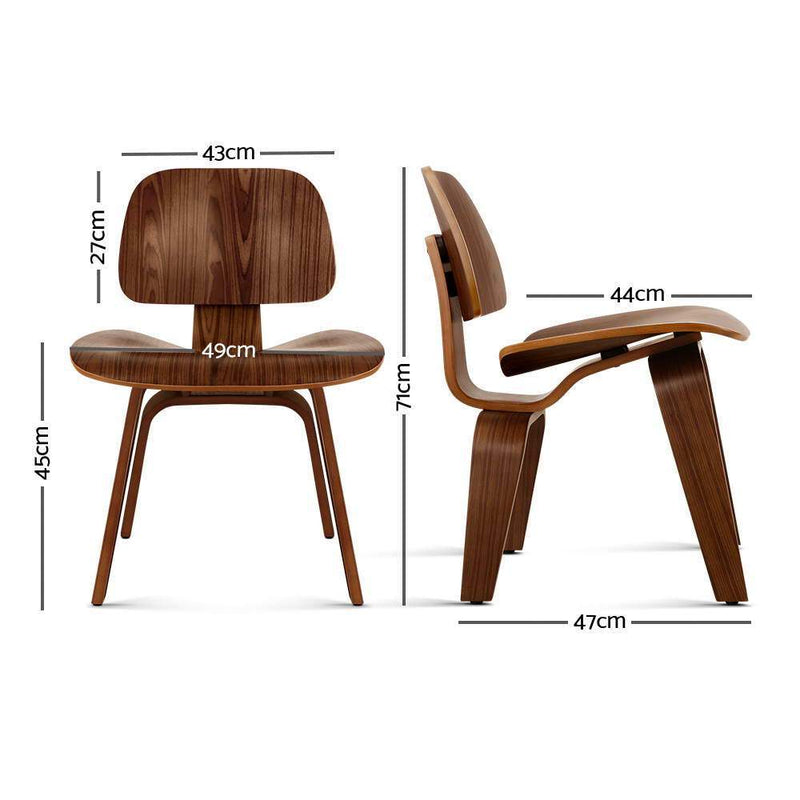 Wooden Dining Chair -  Walnut
