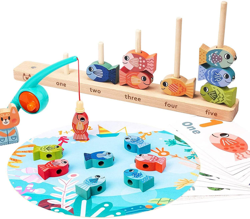 Wooden Magnetic Fishing Game Block for Kids Payday Deals