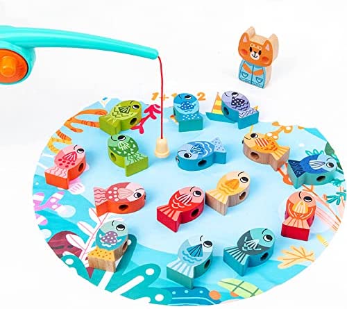 Wooden Magnetic Fishing Game Block for Kids Payday Deals