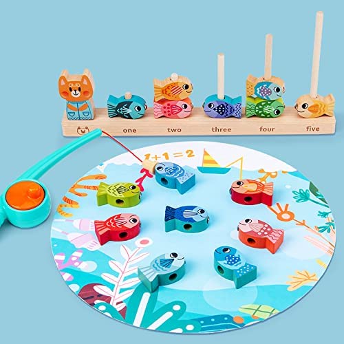 Wooden Magnetic Fishing Game Block for Kids Payday Deals