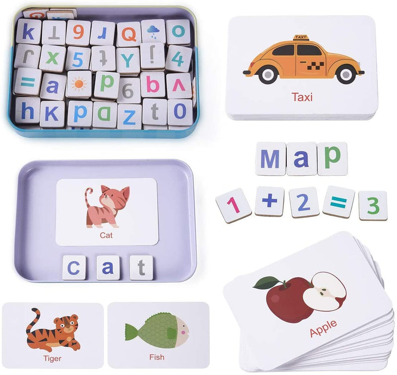 Wooden Magnetic Letters Numbers Alphabet Fridge Magnets Educational Toy Set Preschool Learning for 3 to 5 Years Kid Toddler Payday Deals