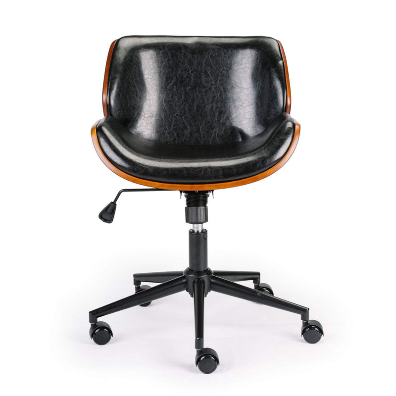 Wooden & PU Leather Office Chair Almas Task Chair