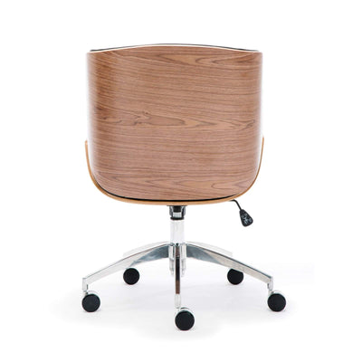 Wooden & PU Leather Office Chair Grosvenor Executive Chair - Walnut Payday Deals