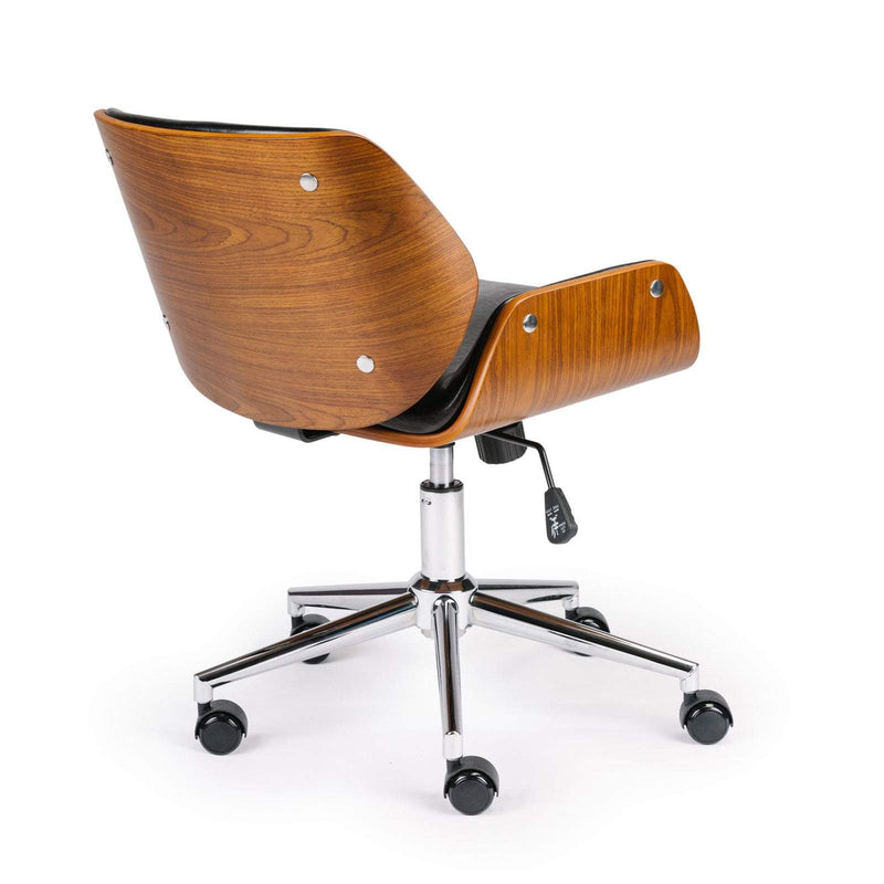 Wooden & PU Leather Office Chair Plaza Task Chair