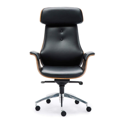 Wooden & PU Leather Office Chair Renaissance Executive Chair - Grey Payday Deals
