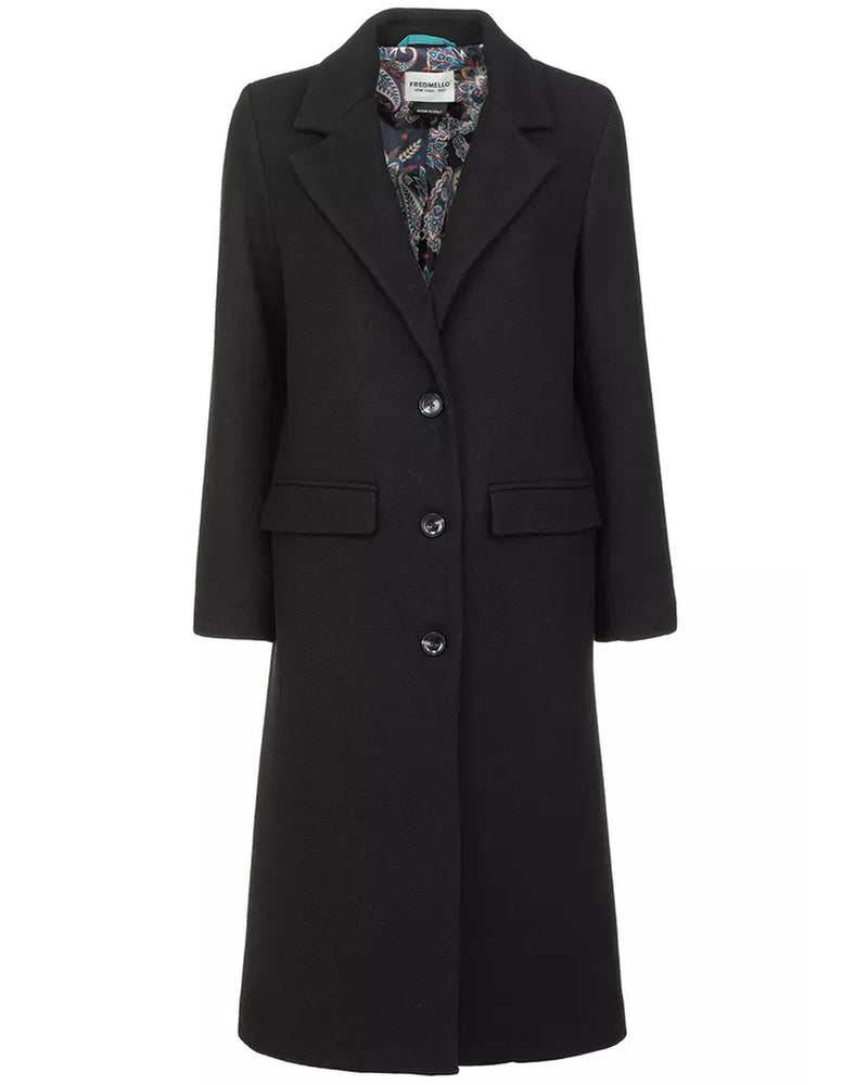 Wool Blend Coat with Front Pockets &amp; Internal Lining 2XL Women Payday Deals