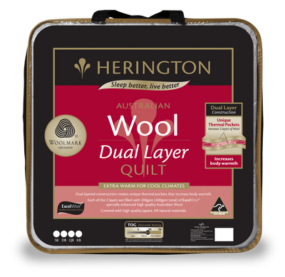 Wool Dual Layer Queen Quilt by Herington