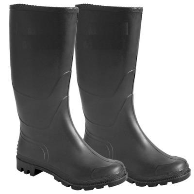 Work Gum Boots Rubber Waterproof Rain Shoes Classic Unisex Gumboots - Black