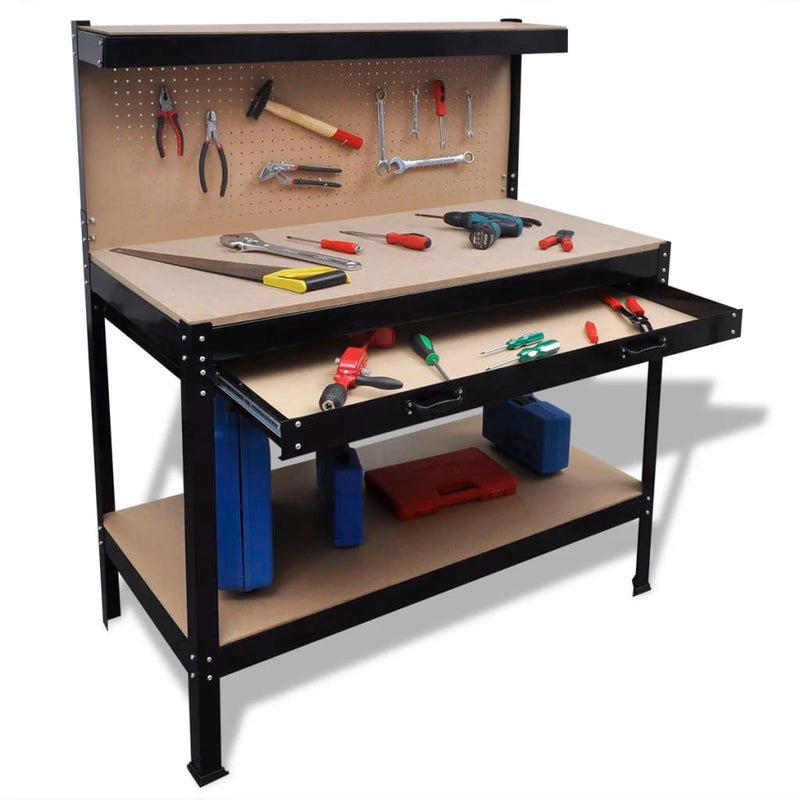 Workbench with Pegboard and Drawer Payday Deals