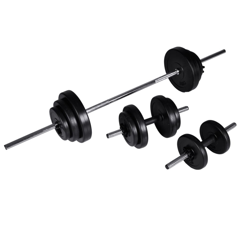 Workout Bench with Weight Rack Barbell and Dumbbell Set 30.5kg Payday Deals