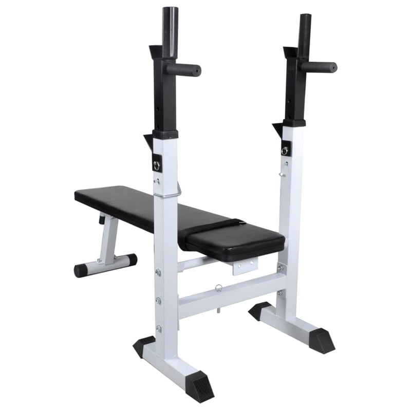 Workout Bench with Weight Rack Barbell and Dumbbell Set 60.5kg Payday Deals