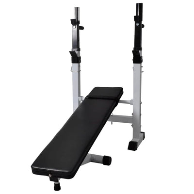 Workout Bench with Weight Rack Barbell and Dumbbell Set 60.5kg Payday Deals