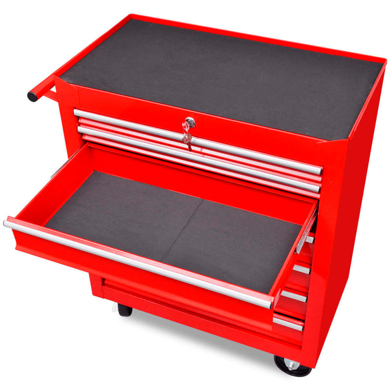 Workshop Tool Trolley 7 Drawers Red Payday Deals