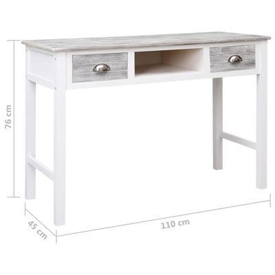 Writing Desk Grey 110x45x76 cm Wood Payday Deals