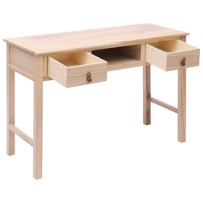 Writing Desk Natural 110x45x76 cm Wood Payday Deals