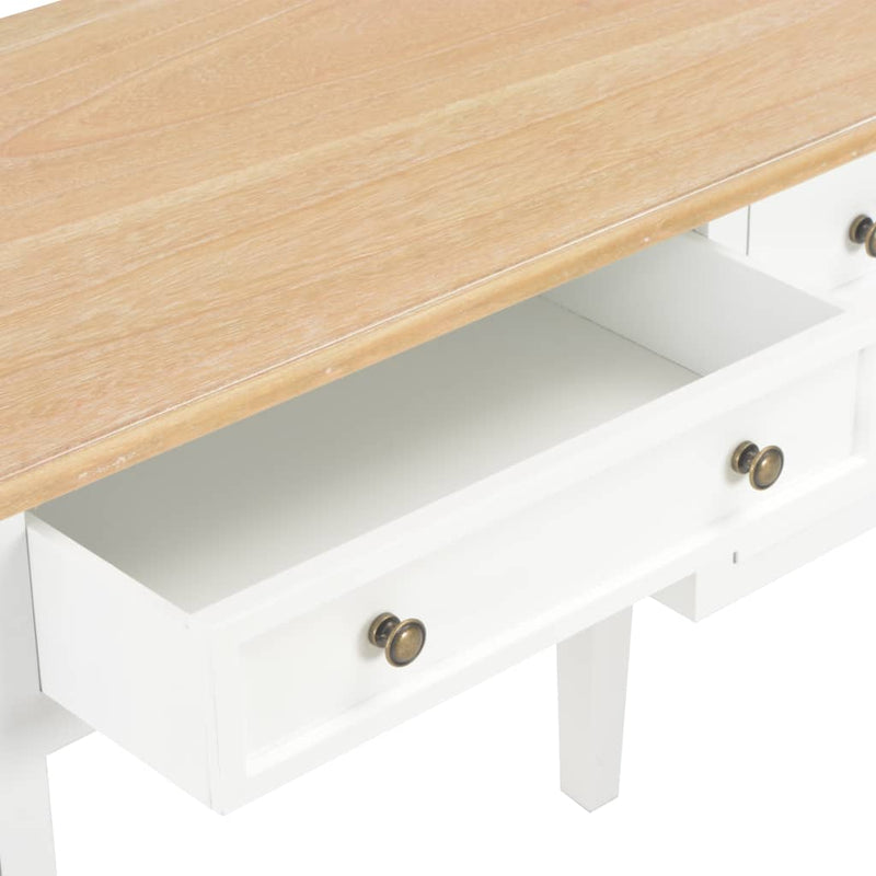 Writing Desk White 109.5x45x77.5 cm Wood Payday Deals